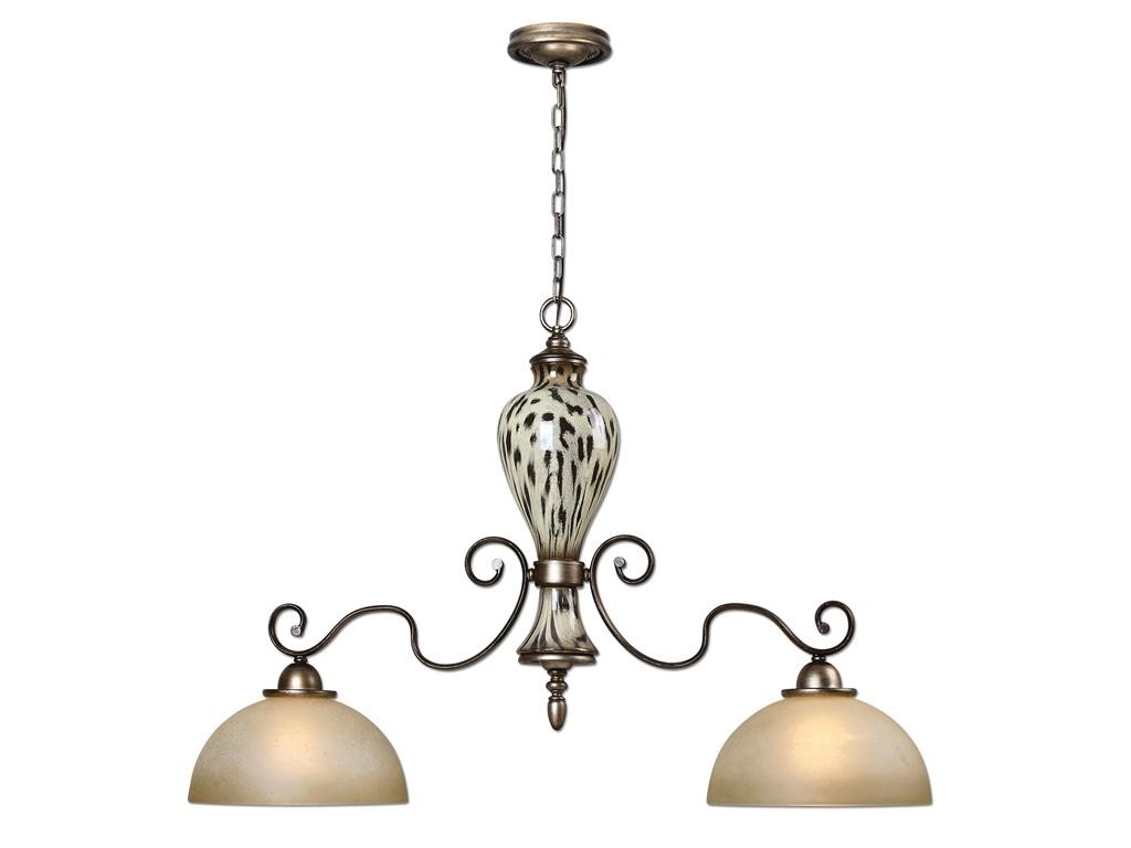 Lamps and Lighting Uttermost Malawi 2 Light Kitchen Island Light 21248 can bring the beauty of Art Noveau to your kitchen. 