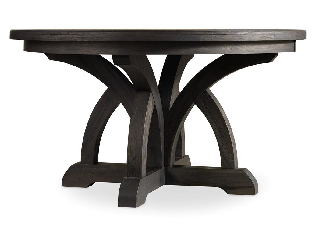 Hooker Furniture Dining Room Corsica Dark Round Dining Table with 1-18in Leaf 5280-75203
