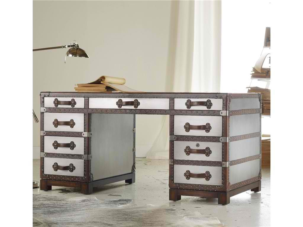 The Hooker Furniture Home Office Melange 60-inch Bondurant Desk can serve as your work table and storage space for other stuff. 