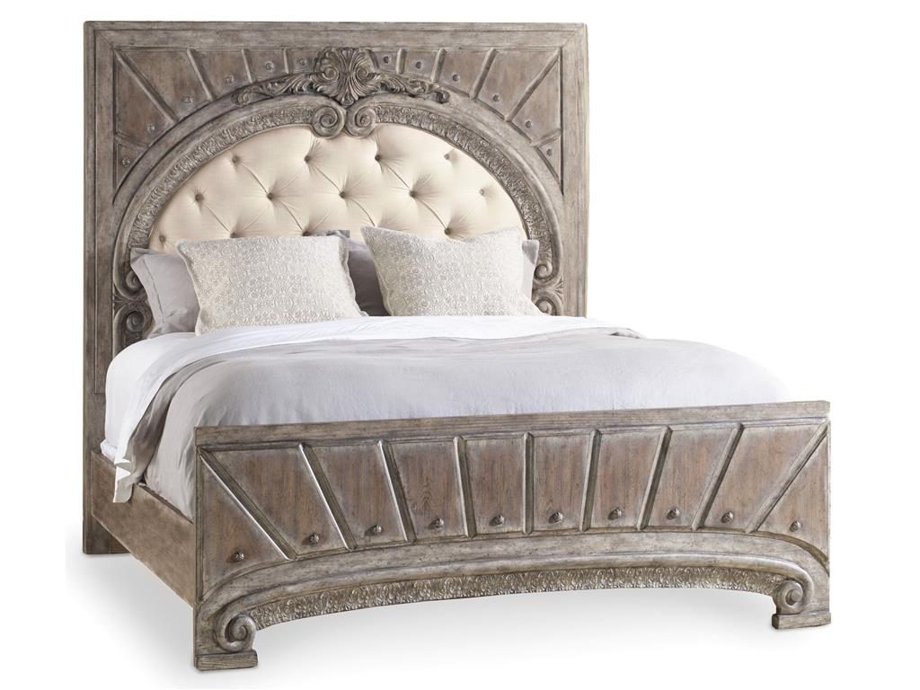 BLOG 4. Hooker Furniture Bedroom True Vintage King Upholstered Panel Bed. b