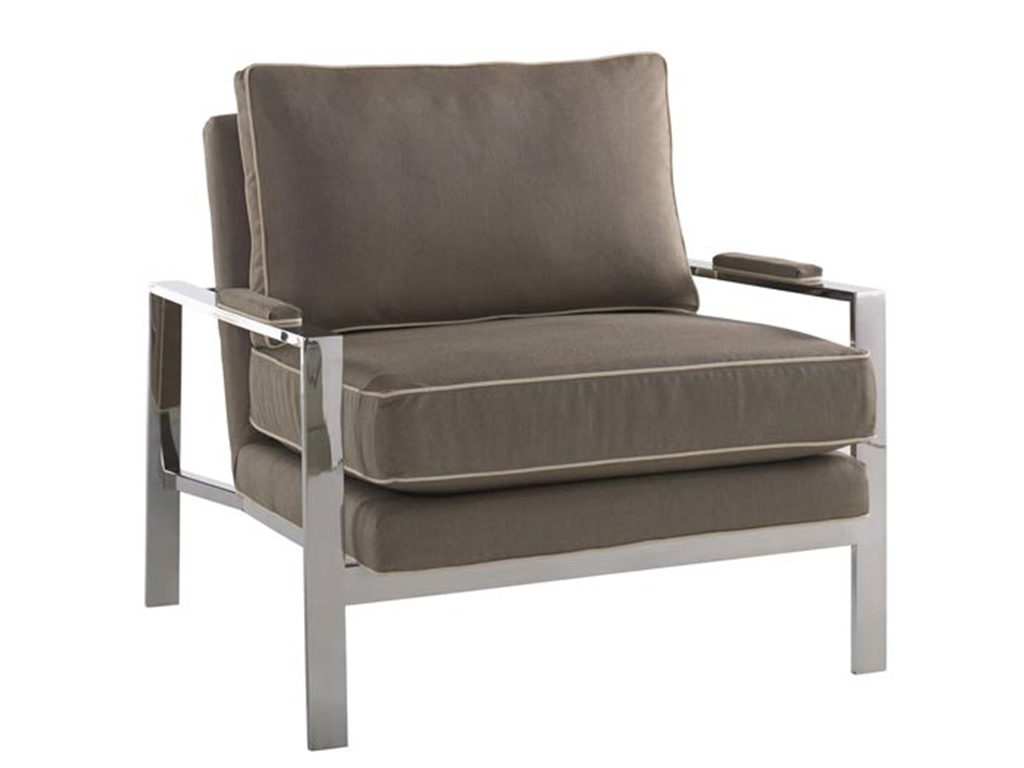 The marriage of fabric and metal in this Miles Talbott Living Room Mesa Chair JR-9440-C is perfect for any living room. 