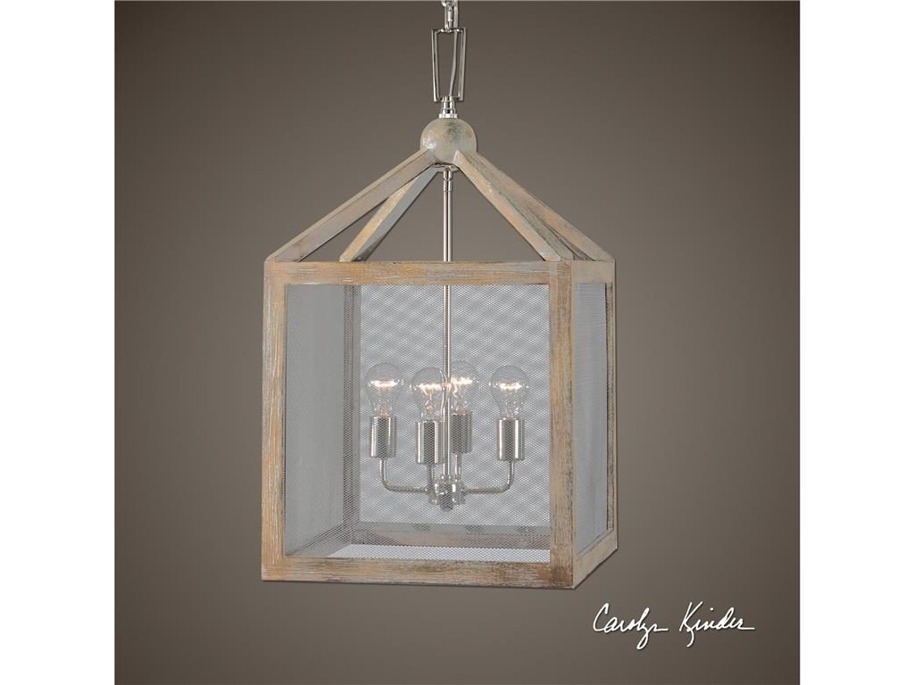 Lamps and Lighting Uttermost Nashua 4 Light Wooden Lantern Pendant 22050 will make any porch look classy. 