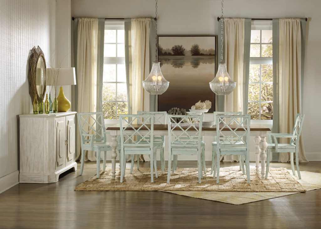 Hooker Furniture Dining Room Sunset Point Rectangle Dining Table with Two 18in Leaves