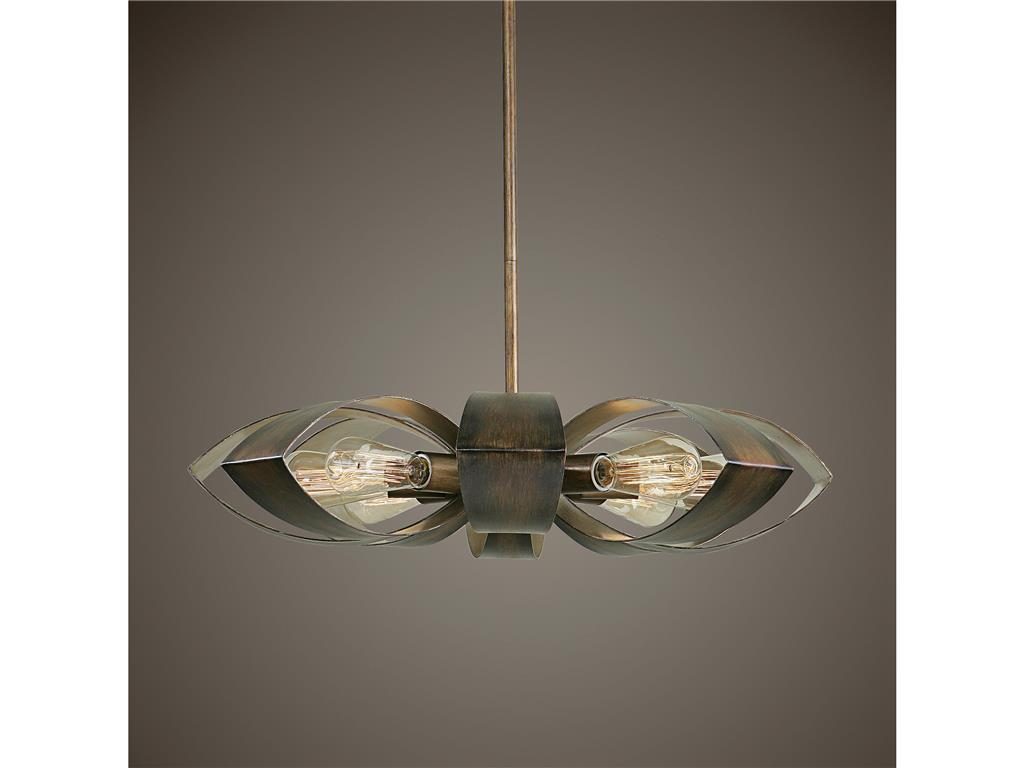 Lamps and Lighting Uttermost Daisy 8 Light Industrial Pendant 21284 looks traditional, perfect for those who are hesitant to cross from vintage to modern. 