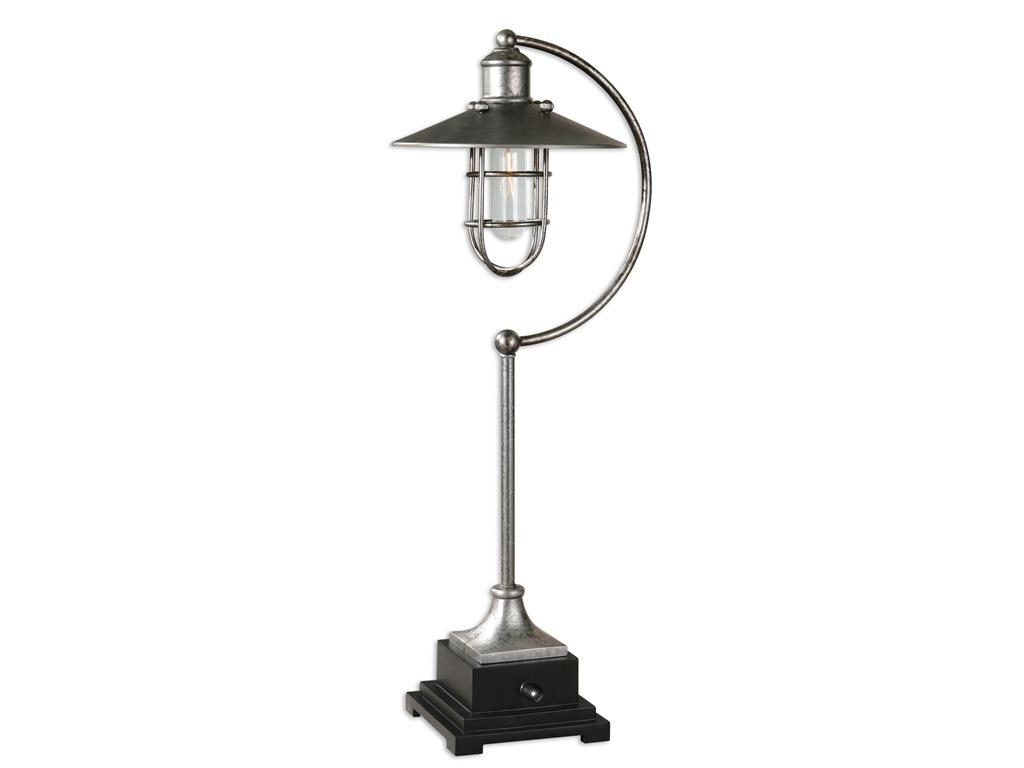 Lamps and Lighting Uttermost Toledo Industrial Lamp 29332-1 offers a metallic look that veers towards modernism. 