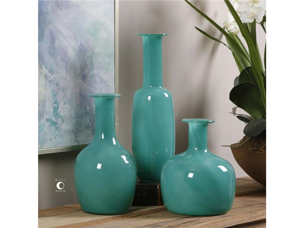 Accessories Uttermost Baram Turquoise Vases, S3 20017