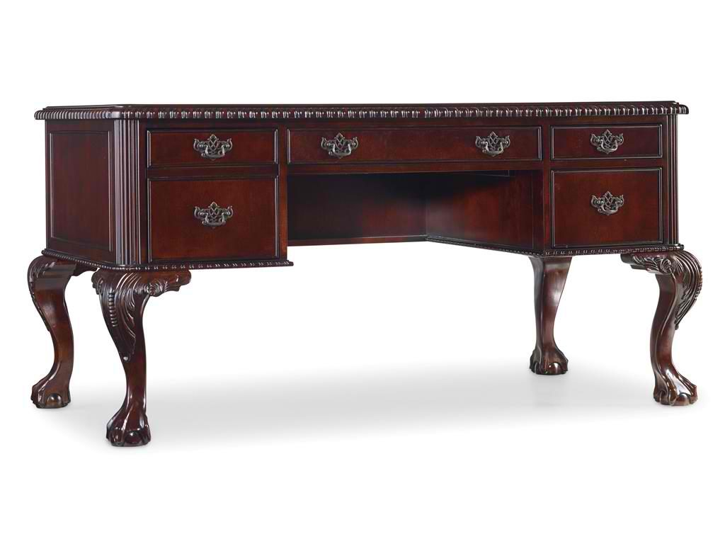 Hooker Furniture Home Office Ball Claw Desk 434-10-158 has a delicious wooden color that will surely invite attention. 