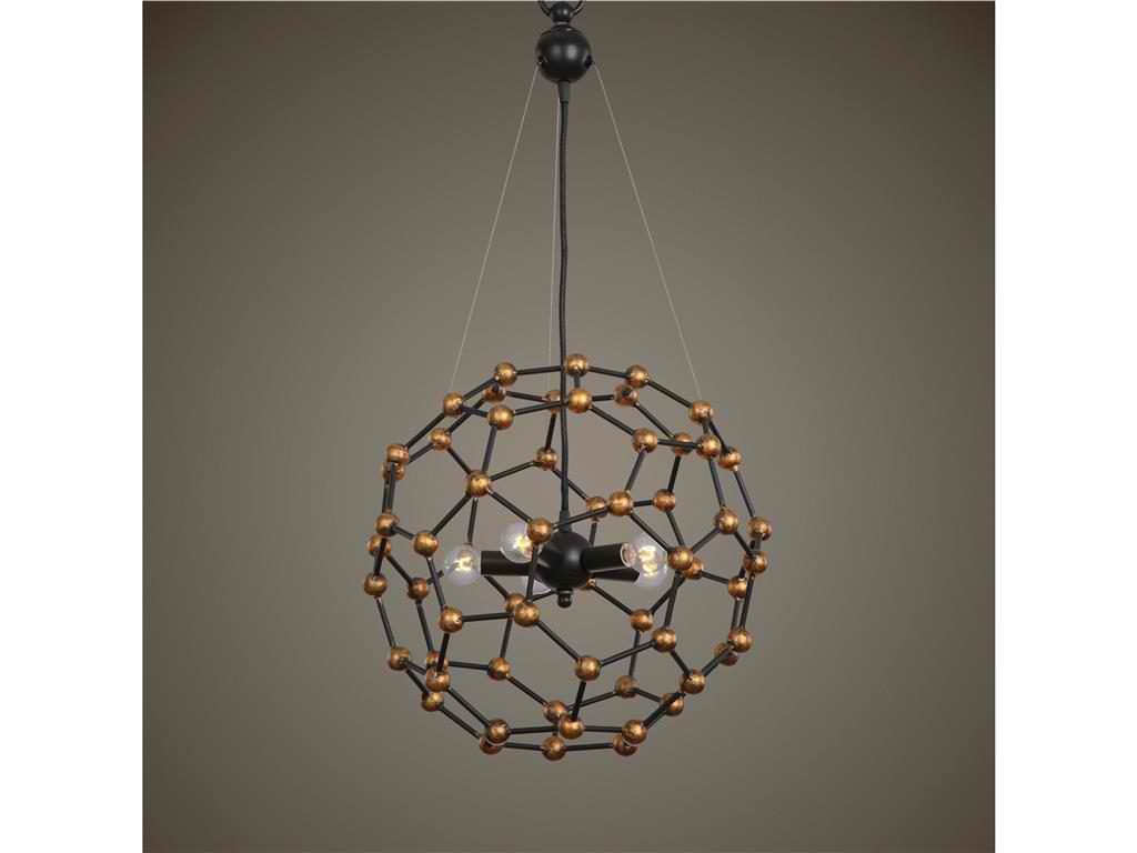 Lamps and Lighting Uttermost Molecule 5 Light Oil Rubbed Bronze Pendant 22058
