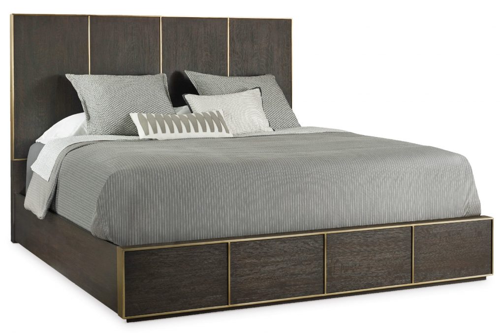 Hooker Furniture Bedroom Curata King Low Bed: A guest room in what used to be a basement? Why not? 