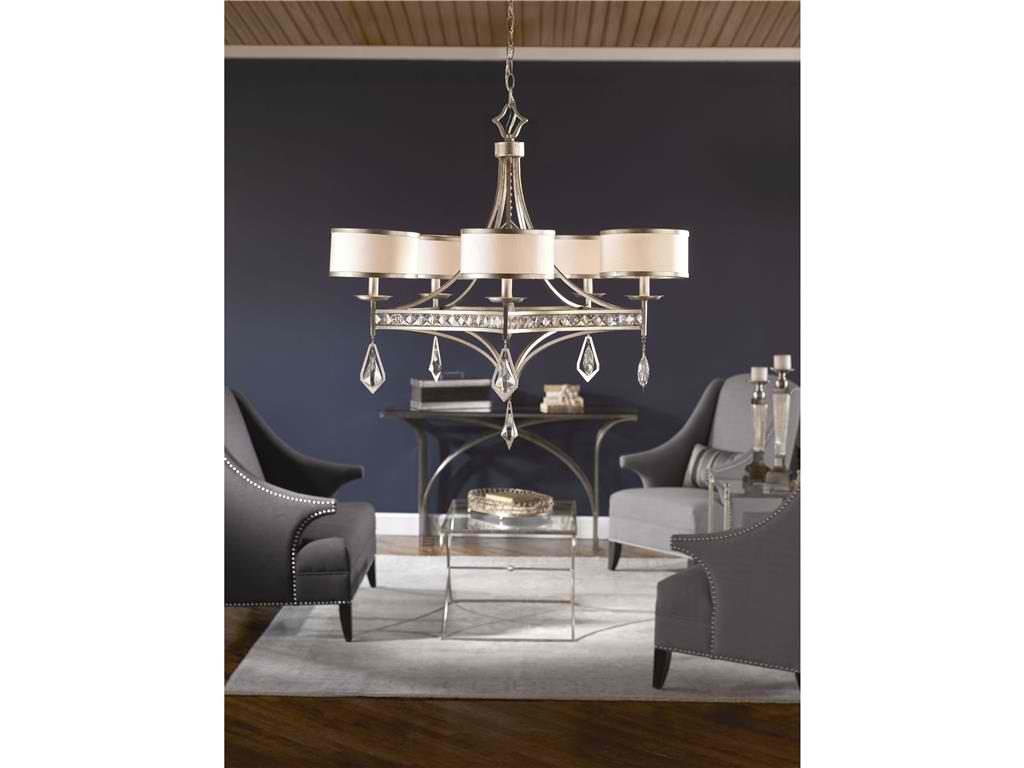 Lamps and Lighting Uttermost Tamworth 5 Light Silver Champagne Chandelier 21268