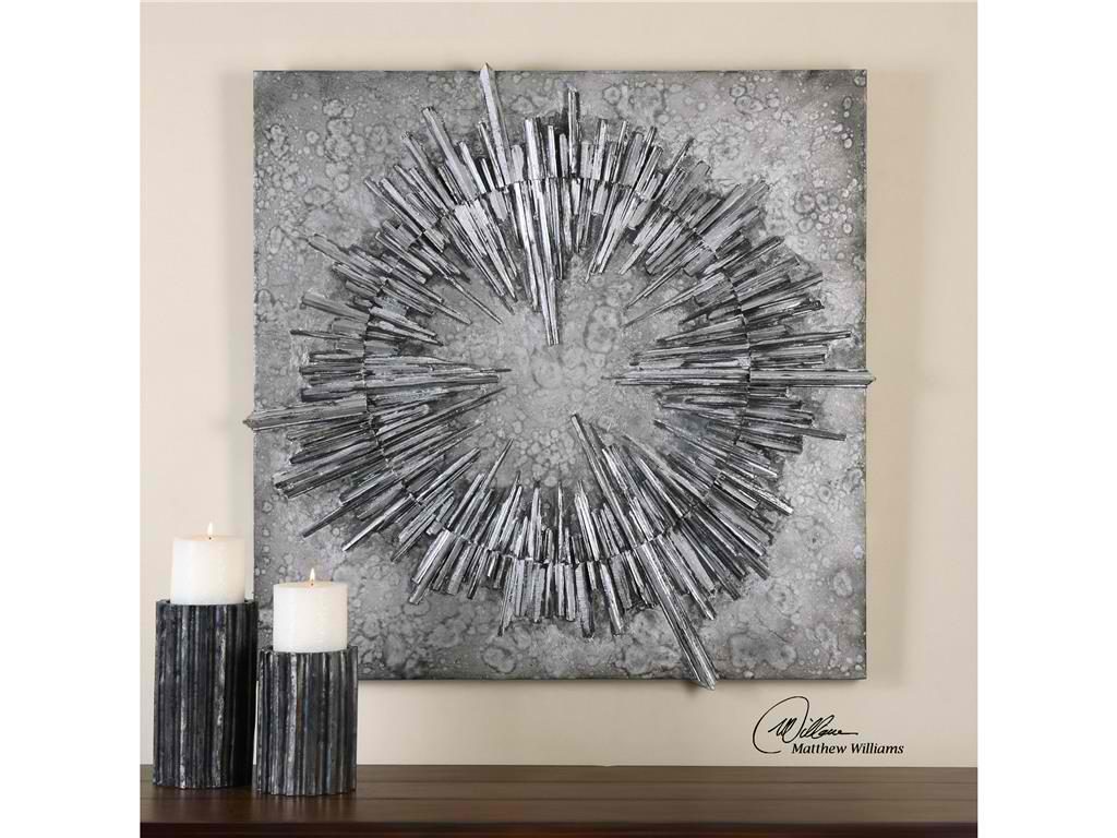 Art is the only way to run away without leaving home - so said Twyla Tharp. Prove it with this Accessories Uttermost Nebulus Silver Wall Art 01303